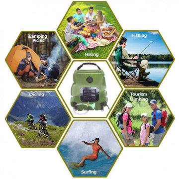 Elosung 20L Solar Camping Shower Bag