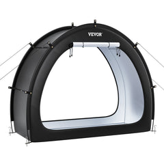 Bike Storage Tent, 1 to 2 Bikes, Outdoor Spacious Bike Storage Tent with Ventilated Window, Waterproof Fan-Shaped Bike Tent with High Strength Fiberglass & Dual Zippers, Fit for Bicycle
