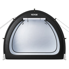 Bike Storage Tent, 1 to 2 Bikes, Outdoor Spacious Bike Storage Tent with Ventilated Window, Waterproof Fan-Shaped Bike Tent with High Strength Fiberglass & Dual Zippers, Fit for Bicycle