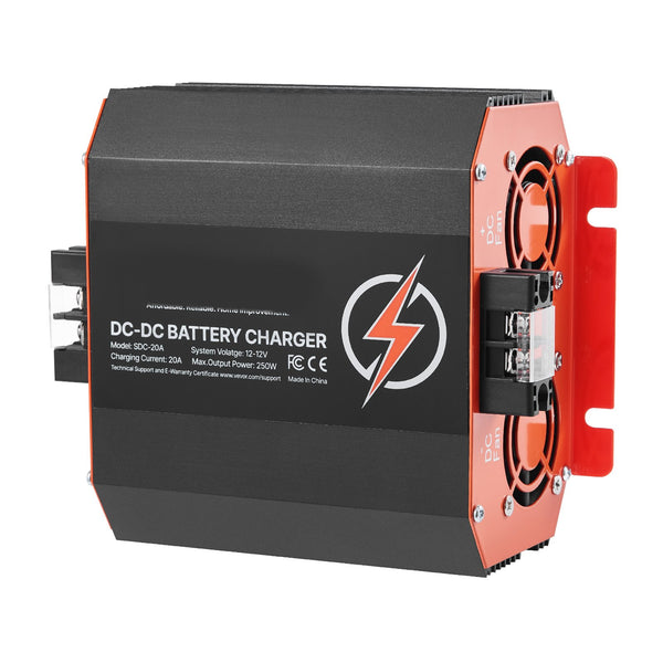 VEVOR 12V 20A DC to DC Charger Battery Charger 250W for Lead-Acid Lithium AGM