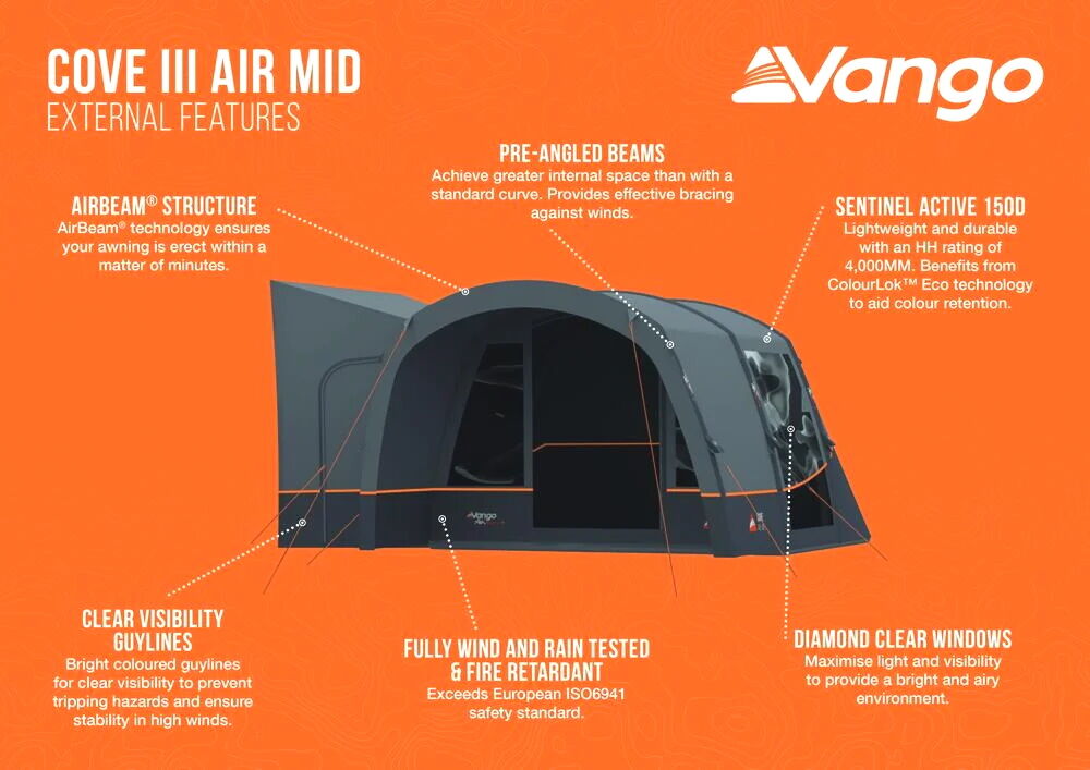 Vango Cove III Air Inflatable Awning Mid - 18.00kg