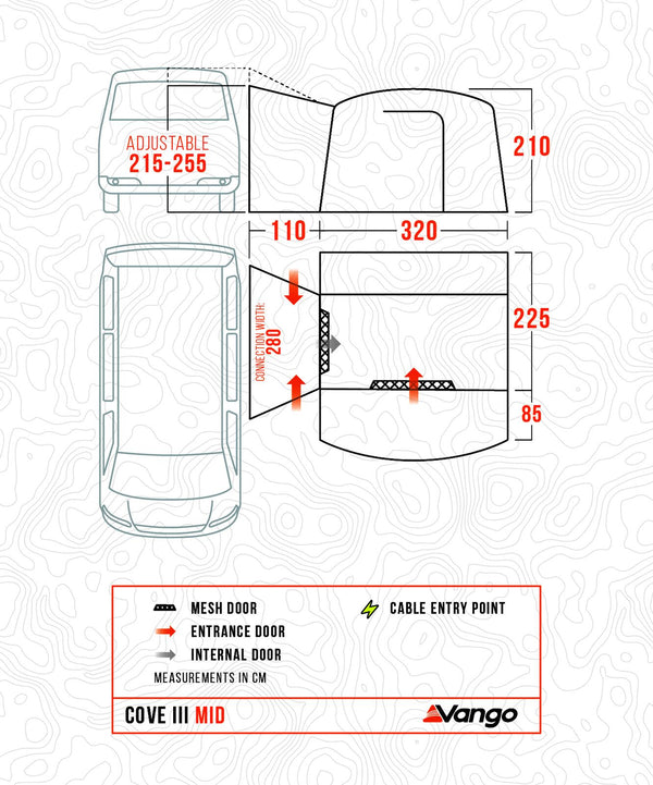 Vango Cove III Poled Awning Mid - 14.30kg