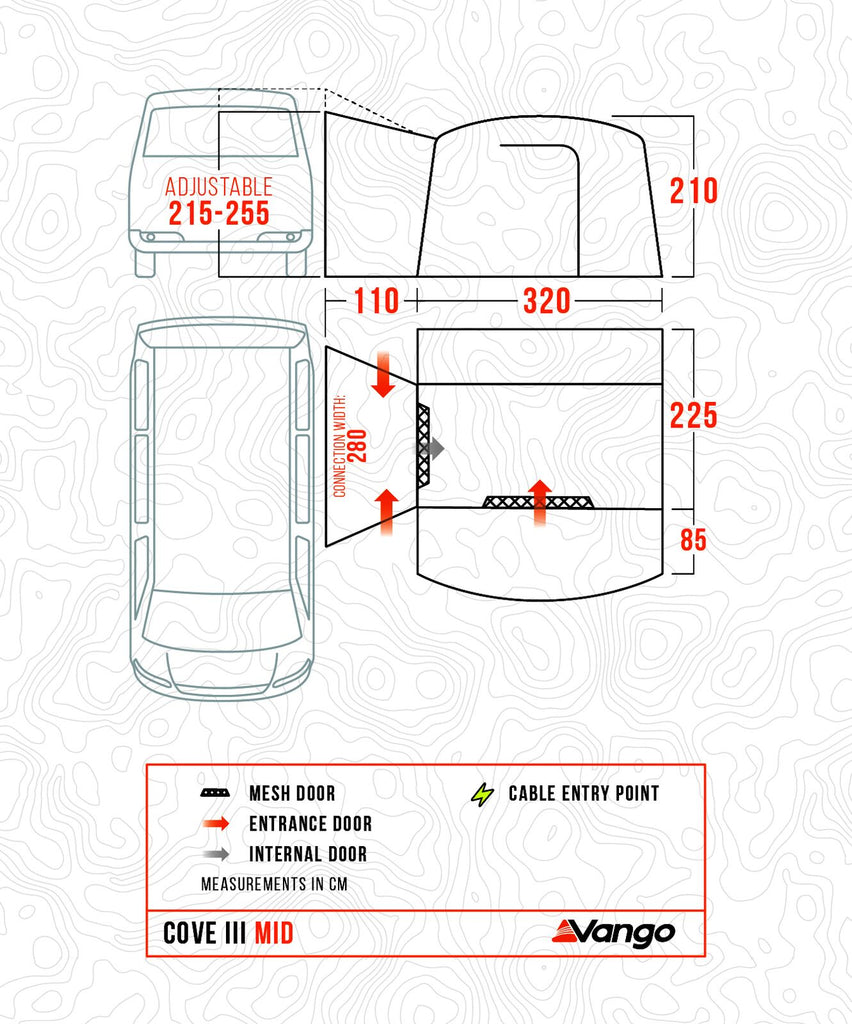 Vango Cove III Poled Awning Mid - 14.30kg