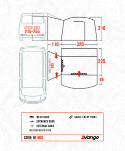 Vango Cove III Poled Awning Mid - 14.30kg