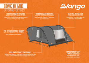 Vango Cove III Poled Awning Mid - 14.30kg