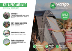 Kela Pro Air Awning Mid - 19.60kg by Vango