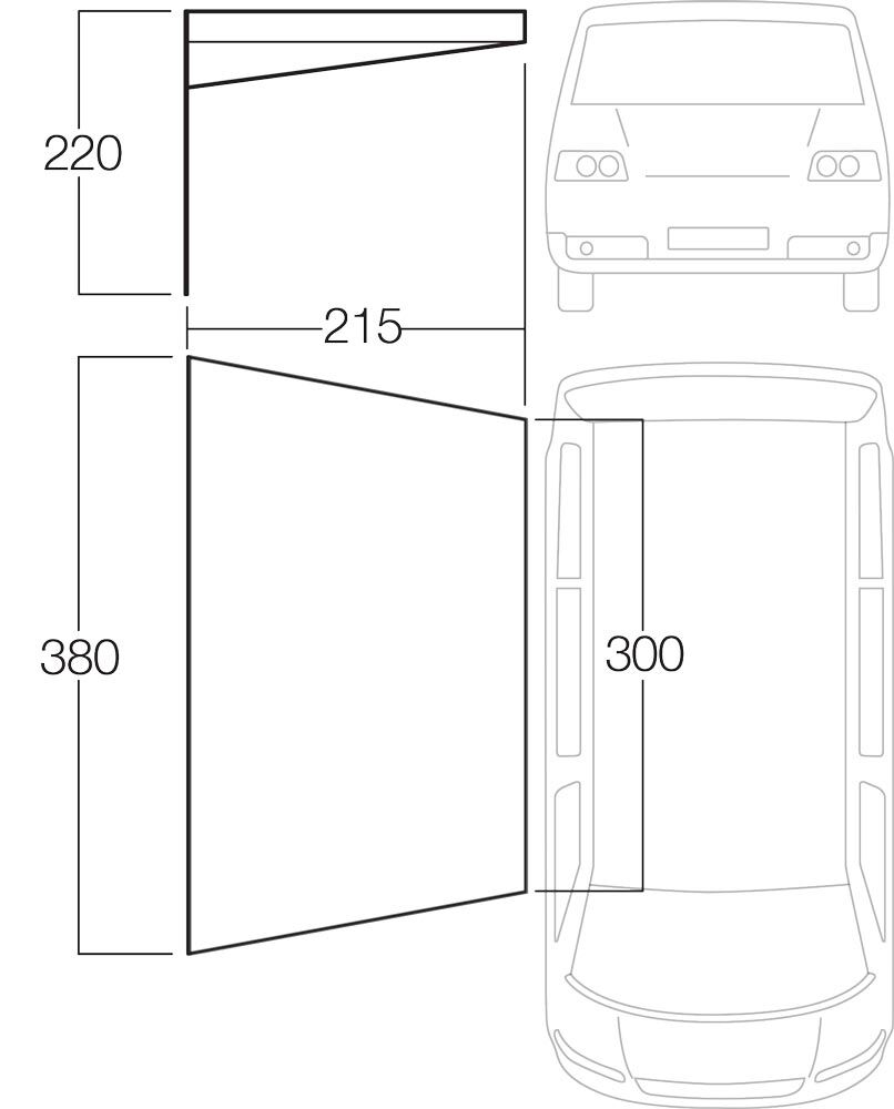 Vango Sun Canopy - Campervan/Caravan 3M