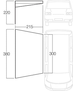 Vango Sun Canopy - Campervan/Caravan 3M