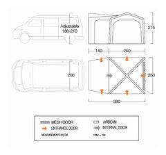 Tailgate AirHub Drive Away Awning - 12.65kg by Vango