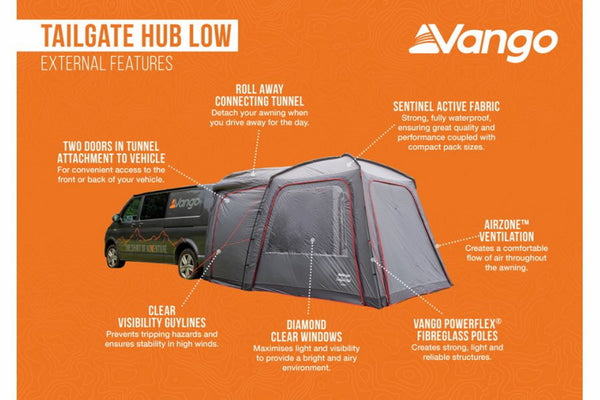 Tailgate Hub Awning Low - 11.20kg by Vango