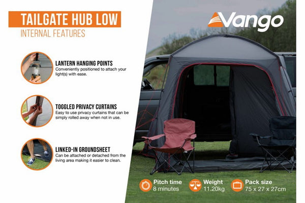 Tailgate Hub Awning Low - 11.20kg by Vango