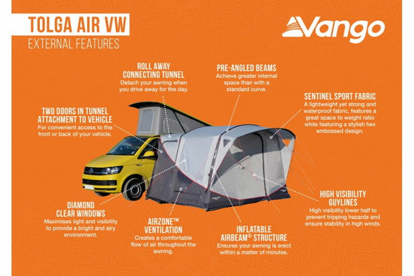 Tolga Air VW Awning Low - 17.60kg by Vango