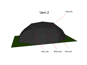 2 Person Camping & Hiking Tent - Vern 2 Tent - 3.9kg by Nortent