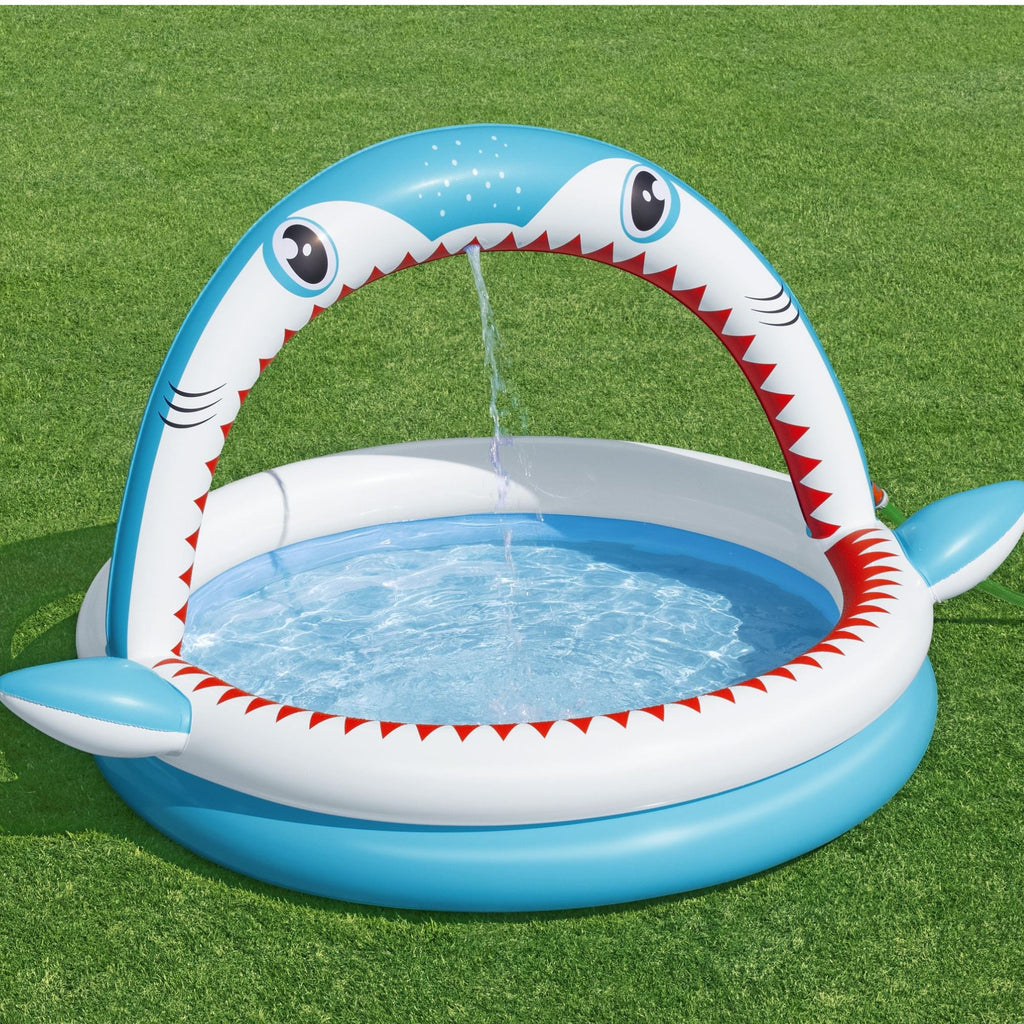 Bestway 1.63m x 1.27m x 92cm Sharktastic Sprinkler Play Pool