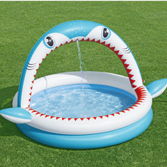 Bestway 1.63m x 1.27m x 92cm Sharktastic Sprinkler Play Pool