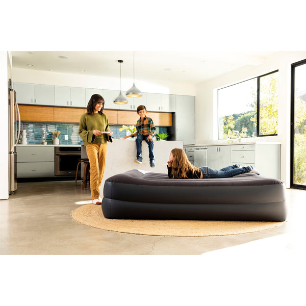 Intex Queen Pillow Rest Raised Airbed W/ Fiber-Tech