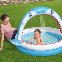 Bestway 1.63m x 1.27m x 92cm Sharktastic Sprinkler Play Pool