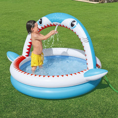 Bestway 1.63m x 1.27m x 92cm Sharktastic Sprinkler Play Pool