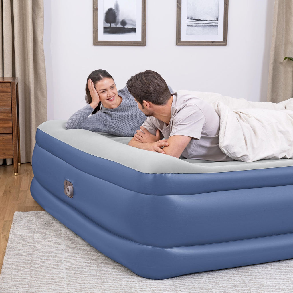 Bestway 203 x 193 x 56cm Tritech Air Mattress King Built-in AC Pump