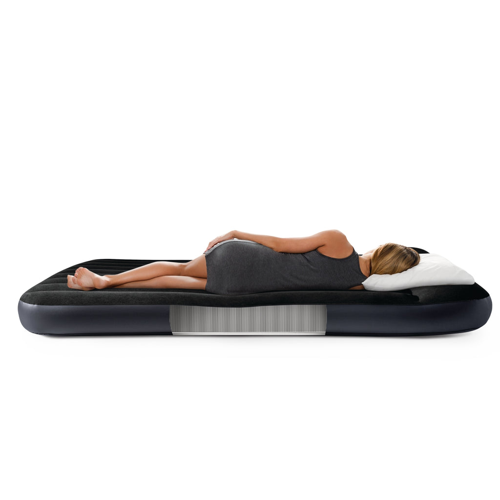 Intex Queen Pillow Rest Classic Airbed W/ Fiber-Tech