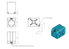 40 Litre Poly Water Double Cube Jerry Can Tank