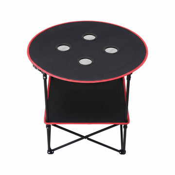 Weisshorn Folding Camp Table 73cm with 4 Cup Holders