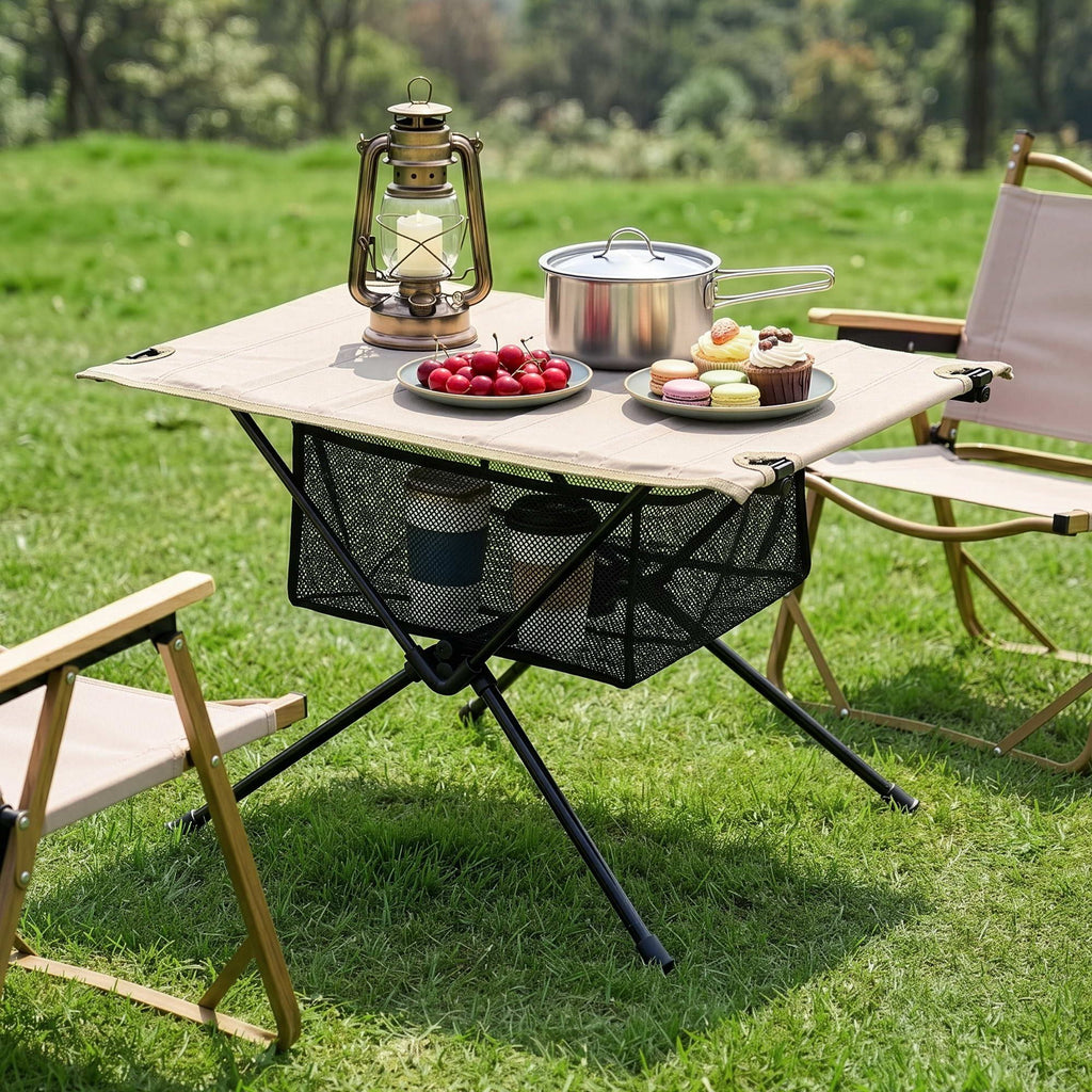 Weisshorn Lightweight Folding Camp Table - Khaki