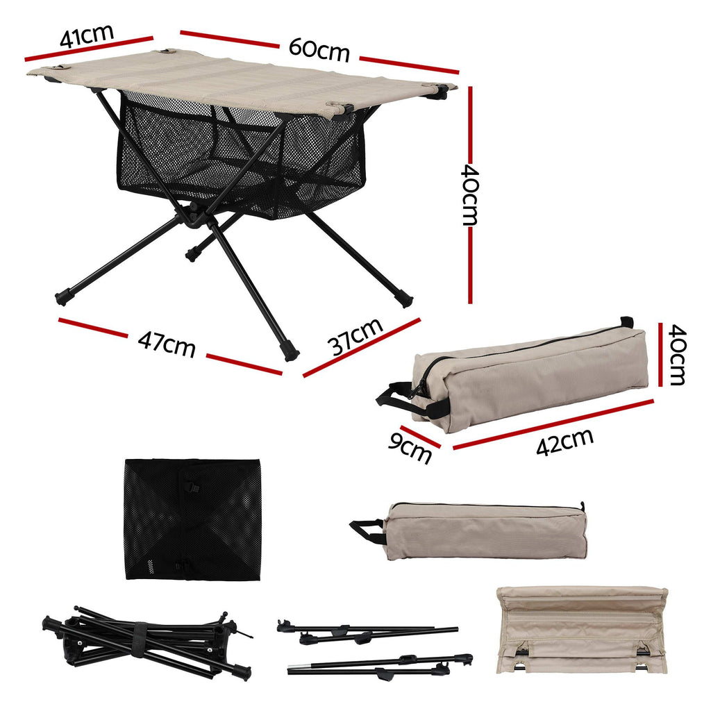 Weisshorn Lightweight Folding Camp Table - Khaki