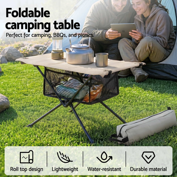 Weisshorn Lightweight Folding Camp Table - Khaki