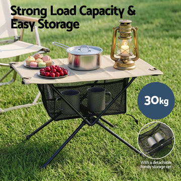 Weisshorn Lightweight Folding Camp Table - Khaki