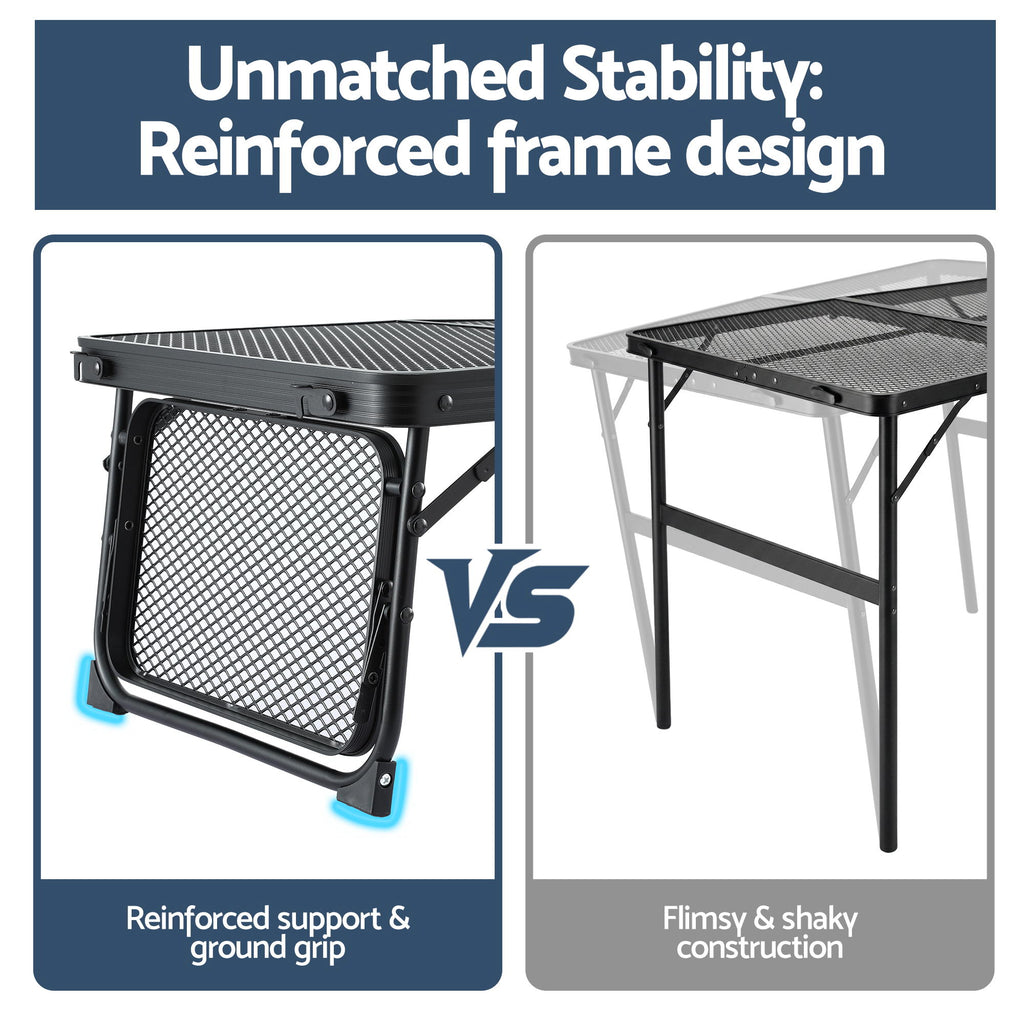 Weisshorn Folding Mesh Camp Table