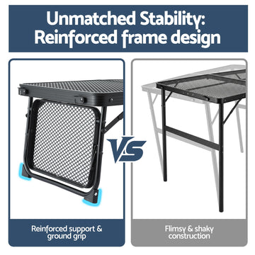 Weisshorn Folding Mesh Camp Table