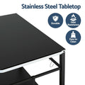 Weisshorn Stainless Steel Outdoor Prep Table on Wheels with Gas Bottle Holder