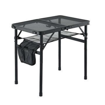 Gardeon Folding Camp BBQ Table 60 x 40cm - Steel Mesh