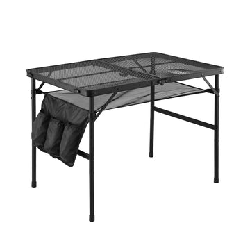 Gardeon Folding Camp BBQ Table 90 x 60cm - Steel Mesh