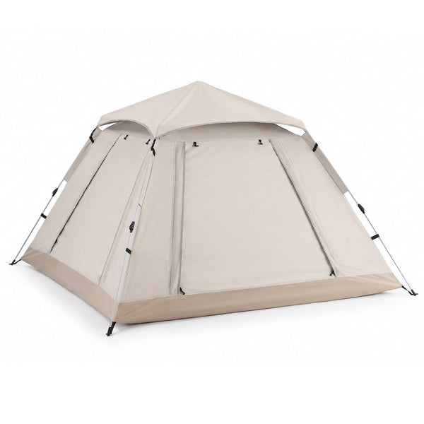 Weisshorn Family Shelter Tent 210D Oxford with Awning - Khaki