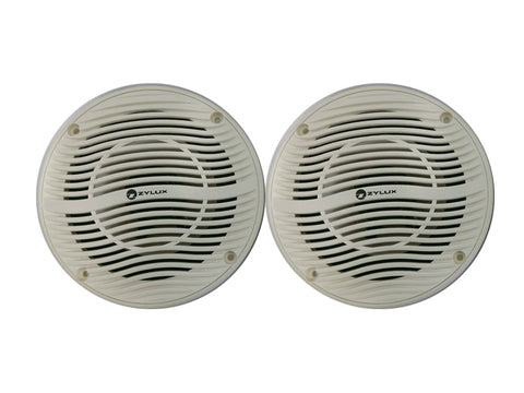 Zylux 5.25 Inch 2-Way Marine/Outdoor Speakers 90W - White (Pair)