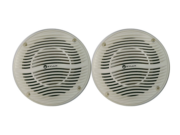 Zylux 5.25 Inch 2-Way Marine/Outdoor Speakers 90W - White (Pair)