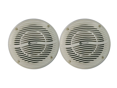 Zylux 6 Inch 2-Way Marine/Outdoor Speakers 100W - White (Pair)