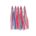 Swimerz Octopus Skirts 100mm Silver Stripe, 5 pack