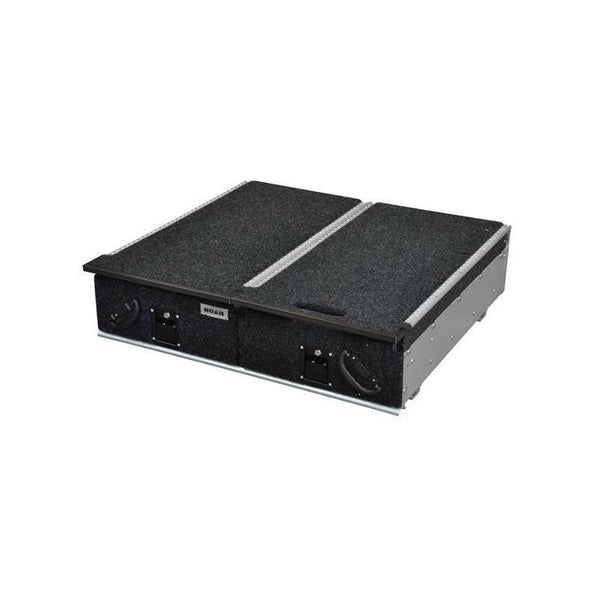 Double Roller Drawer with Right Hand Fridge Slider — Landcruiser & Large Wagons