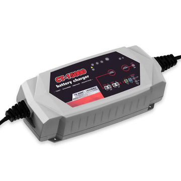 Smart Battery Charger 15A 12V 24V Automatic SLA AGM Car Truck Boat Motorcycle Caravan