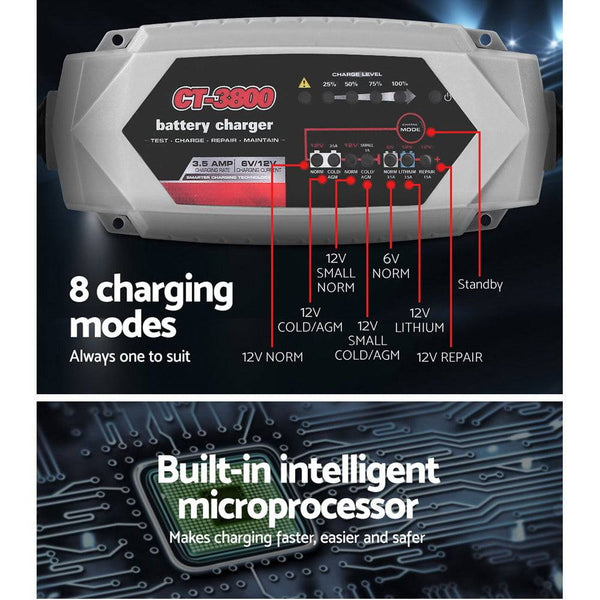 CT-3800 High-Performance 3.5A Battery Charger