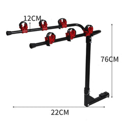 Car Bike Rack Carrier 3 Rear Mount Bicycle Foldable Hitch Mount Heavy Duty