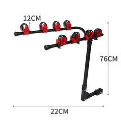 Car Bike Rack Carrier 4 Rear Mount Bicycle Foldable Hitch Mount Heavy Duty
