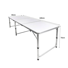 Folding Camping Table Aluminium Portable Picnic Outdoor Foldable Tables 180cm