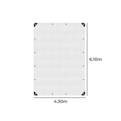 Manan Tarp Tarpaulin 200GSM Camping Heavy Duty Tent Waterproof Cover 4.3mx6.1m