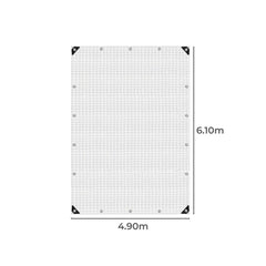 Manan Tarp Tarpaulin 200GSM Camping Heavy Duty Tent Waterproof Cover 4.9mx6.1m