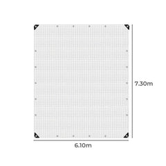 Manan Tarp Tarpaulin 200GSM Camping Heavy Duty Tent Waterproof Cover 6.1mx7.3m