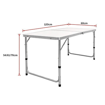 Aluminium Folding Table 120cm — Portable Camping & Picnic Table